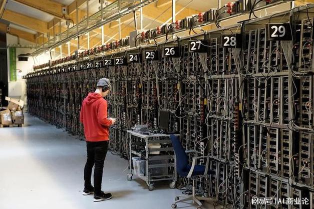 An illustration of advanced mining rigs in South Africa, showcasing potential sustainable modifications for Dogecoin operations